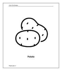 Vegetable coloring sheet: Potato