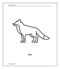 Wild animal coloring sheet: Fox