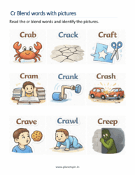 Read Cr blends words and identify the pictures