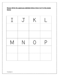 Write the uppercase alphabet letters from Q to X