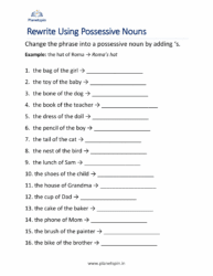 Possessive nouns worksheet