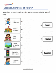 Practice Identifying Seconds, Minutes, and Hours