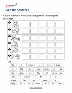 Build simple sight word sentences printable
