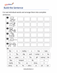 Kindergarten sight word sentences worksheets printable PDF