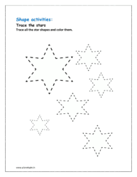Trace shapes worksheets for free | Planetspin.in