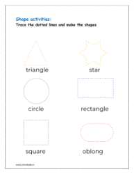 Trace the dotted lines and make the shapes