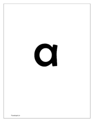 flash card for sight word 'a'