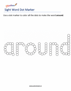 Dab around printable worksheet