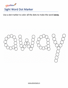 Dab away printable worksheet