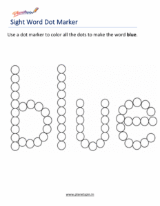 Dab blue printable worksheet