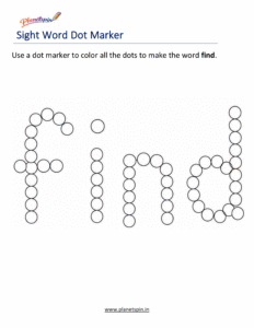 Dab find printable worksheet