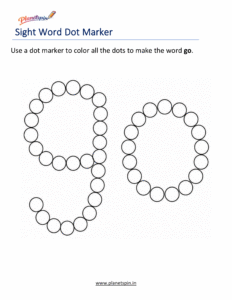 Dab the word go printable worksheet