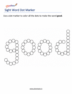 Dab good printable worksheet