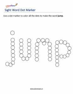 Dab jump printable worksheet