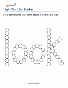Dab look printable worksheet