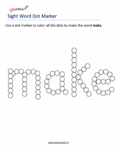 Dab make printable worksheet