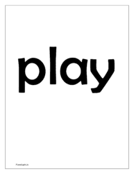 flash card for 'play'