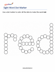 Dab red printable worksheet