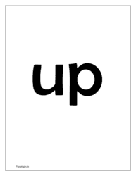 flash card for sight word 'up'