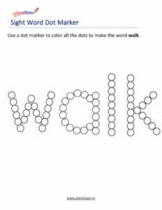 Dab walk printable worksheet