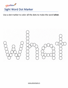 Dab what printable worksheet