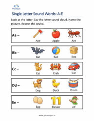 Flashcards of Single letter sounds