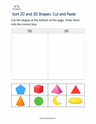 Sorting 3d and 2d shapes