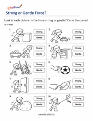 forces and motion worksheets for grade 1