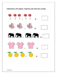 worksheet 1: subtraction worksheet kindergarten