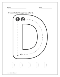 Trace letter a to z and color the letters | Planetspin.in