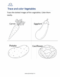 Trace and color vegetables