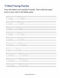 Fl blends worksheets for kindergarten (Free Printable PDF)