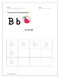 Trace and write lowercase letter b.