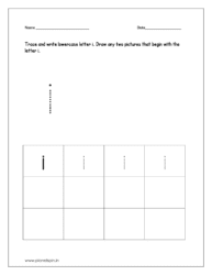 Draw any two pictures that begin with letter i.