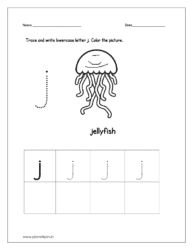 Trace and write the lowercase letter  and color the picture