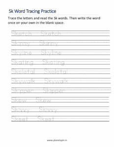 sk blend tracing activity worksheet