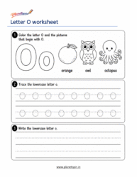 tracing lowercase letter o