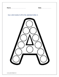 A: Use a dot marker to fill in the letter A
