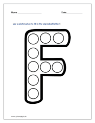 F sheet for dot marking