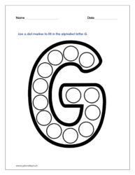 G: Use a dot marker printables pdf free