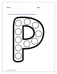 P: Use a dot marker to fill in the letter P