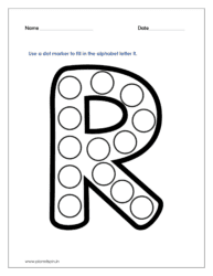R: Use a dot marker to fill in the letter R