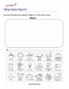 Heat and temperature worksheet for grade 1