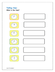 What is the time (Clock activity sheets)