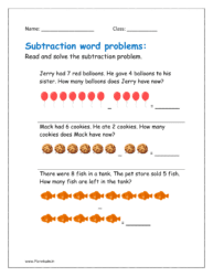 Read and solve the subtraction problem with multiple steps.