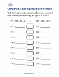 Writing 3 digit numbers in expanded form