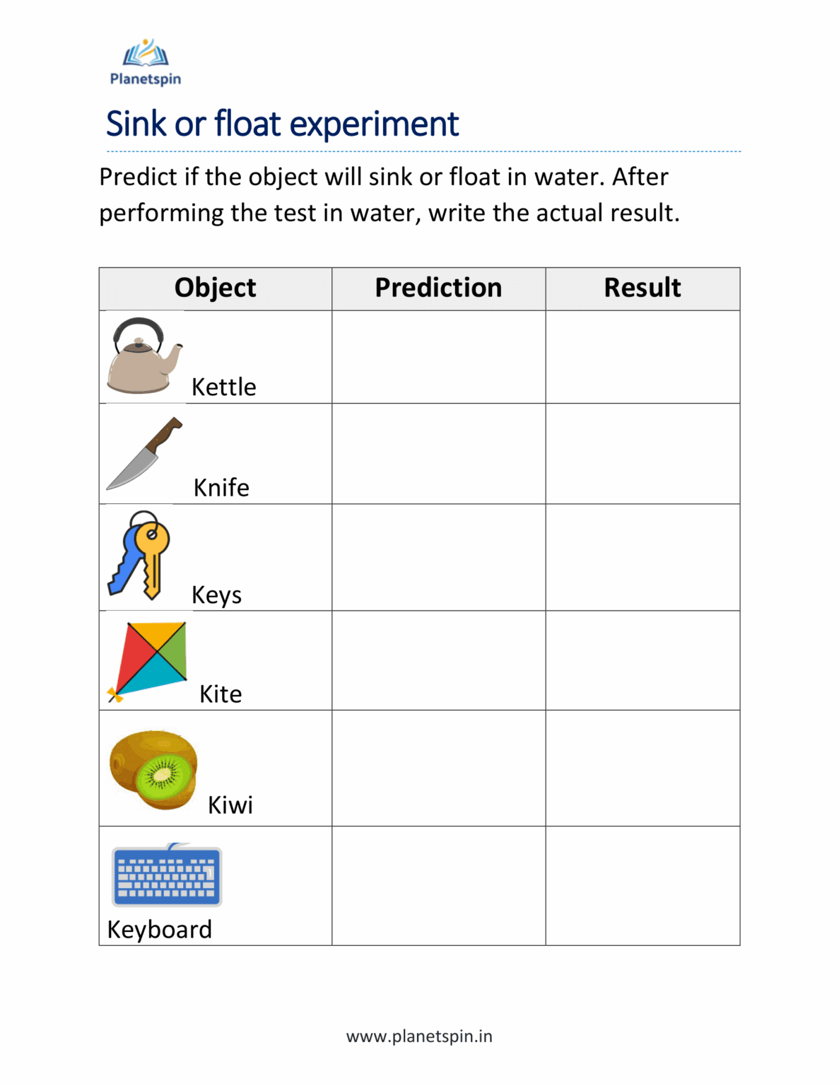 Baking soda volcano experiment worksheet | Planetspin.in