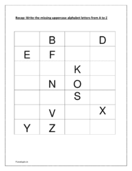 alphabet letters in order A to Z worksheets : sheet 2 