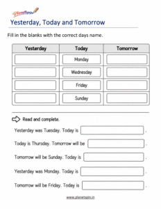 Complete the Missing Time Measurement Facts Worksheet